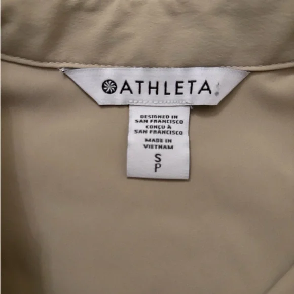 NWT Athleta Midday Ultra Cropped Shirt - Beige - Picture 5 of 8